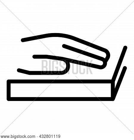 Hand Scanner Icon Outline Vector. Scan Reader. Palm Identification