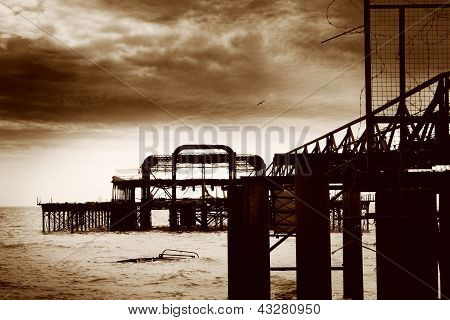 Remains Of Brighton West Pier
