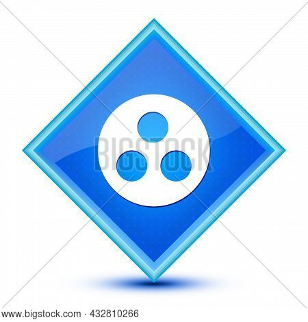Group Work Icon Isolated On Special Blue Diamond Button Illustration