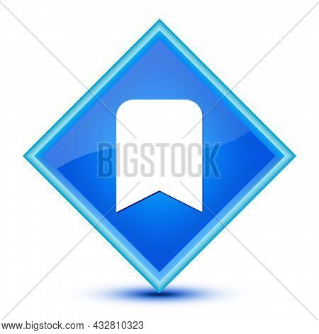 Bookmark Icon Isolated On Special Blue Diamond Button Illustration