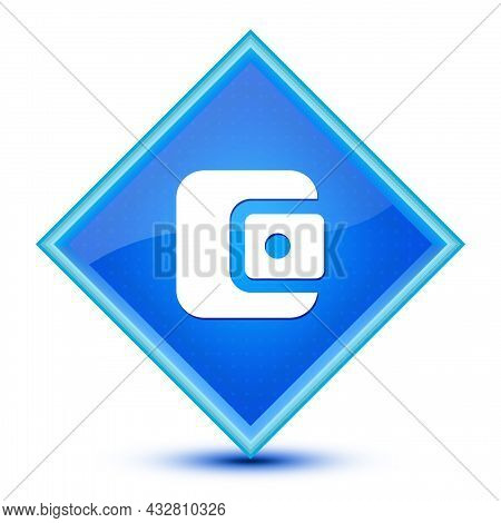 Account Balance Wallet Icon Isolated On Special Blue Diamond Button Illustration