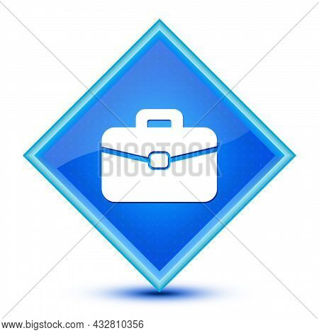 Office Bag Icon Isolated On Special Blue Diamond Button Illustration