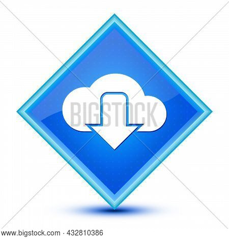 Download Icon Isolated On Special Blue Diamond Button Illustration