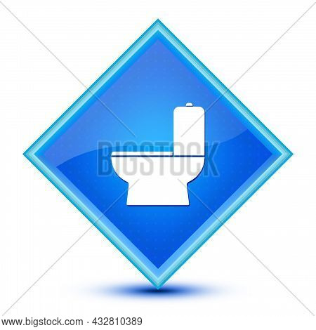 Toilet Icon Isolated On Special Blue Diamond Button Illustration