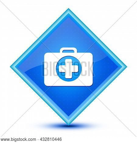 Medicine Bag Icon Isolated On Special Blue Diamond Button Illustration
