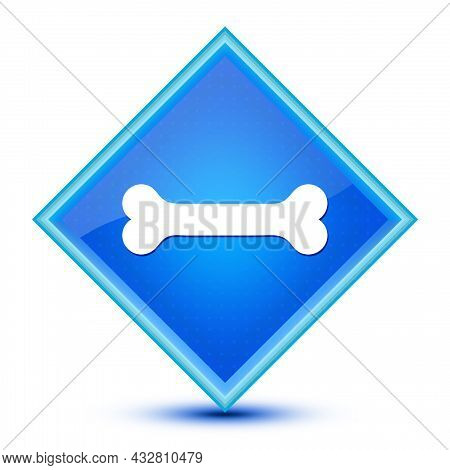 Bone Icon Isolated On Special Blue Diamond Button Illustration