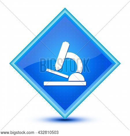 Microscope Icon Isolated On Special Blue Diamond Button Illustration