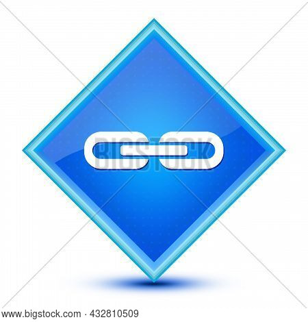 Link Icon Isolated On Special Blue Diamond Button Illustration
