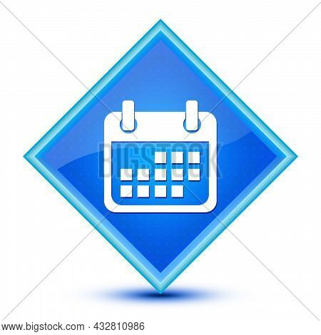 Event Icon Isolated On Special Blue Diamond Button Abstract Illustration
