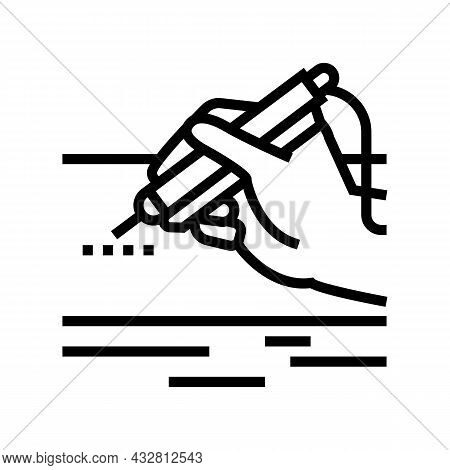 Laser Surgery Device Line Icon Vector. Laser Surgery Device Sign. Isolated Contour Symbol Black Illu