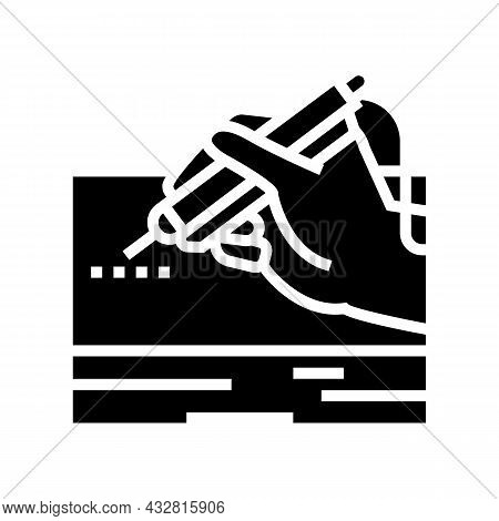 Laser Surgery Device Glyph Icon Vector. Laser Surgery Device Sign. Isolated Contour Symbol Black Ill
