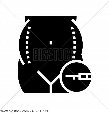 Liposuction Surgery Glyph Icon Vector. Liposuction Surgery Sign. Isolated Contour Symbol Black Illus