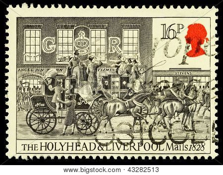 Storbritannien Mail Coach frimærke
