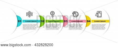 Set Line Dollar Rate Decrease, , And Global Economic Crisis. Business Infographic Template. Vector