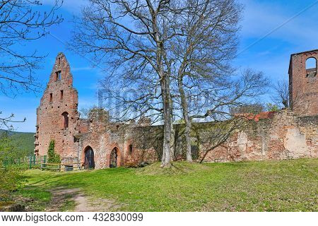 Ruin Of Historic Limburg Abbey In Palatinate Forest In Germany