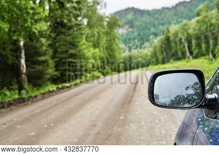 Vacation Roadtrip Landscape. Russian Altai Mountains. Multa Region. Holiday At Home. Staycation Conc