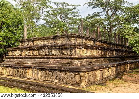 Ruins Of The Palace Of King Nishshanka Malla (nissanka Malla) In Polonnaruwa Archaeological Museum, 