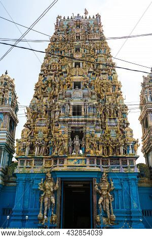 Sivasubramania Swami Kovil Hindu Temple In Colombo In A Sunny Day, Sri Lanka
