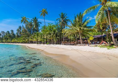 Beach At Koh Kood Island, Thailand In A Sunny Day