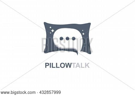 Pillow Icon Isolated On White Background From Pillow Talk. Pillow Icon With Negative Space Chat Icon