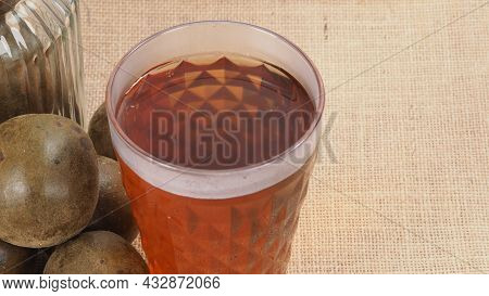 Monk Fruit Or Luo Han Guo. Dried Fruits For Healthy Sweetener Drink.