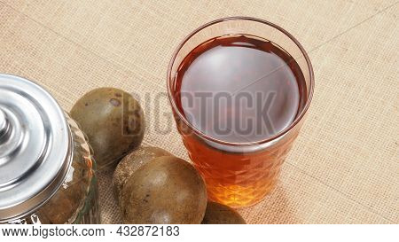 Monk Fruit Or Luo Han Guo. Dried Fruits For Healthy Sweetener Drink.