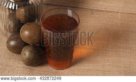Monk Fruit Or Luo Han Guo. Dried Fruits For Healthy Sweetener Drink.