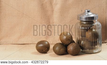 Monk Fruit Or Luo Han Guo. Dried Fruits For Healthy Sweetener Drink.