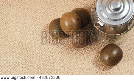 Monk Fruit Or Luo Han Guo. Dried Fruits For Healthy Sweetener Drink.
