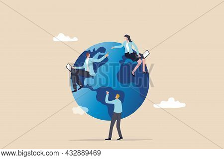 Work From Anywhere Around The World, Remote Working Or Freelance, International Company Or Global Bu