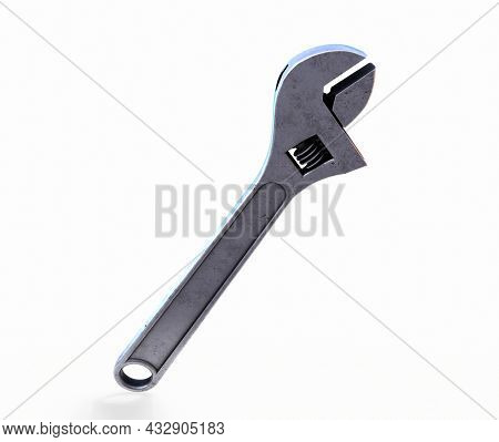 Adjustable Wrench 3d Render Isolated On White Background Without A Shadow