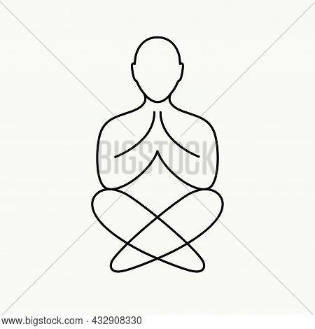 Abstract Minimalistic Logo For A Yoga Studio.