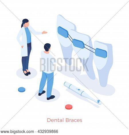 Dental Stomatology Braces. Doctors Reviews Quality Of Headgears And Improvement In Bite. Treatment T