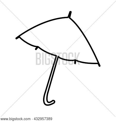 Open Umbrella Icon Isolated On White Background. Rain Protection Sign. Parasol Sign For Weather Fore