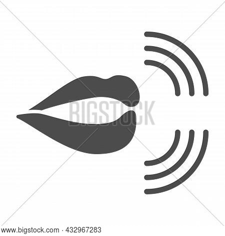 Mouth, Lips, Pronunciation Of Sounds Solid Icon, Linguistics Concept, Phonetics Speech Vector Sign O