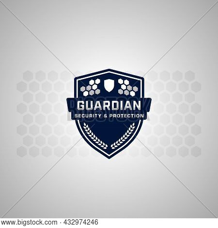Secure And Protection Honeycomb Safety Shield Logo Icon Symbol For Security Company