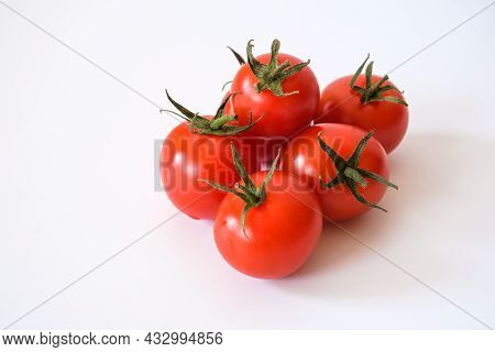 Fresh Otento Sweet Diamond Tomatoes Or Cherry Tomatoes  Isolated On White Background.