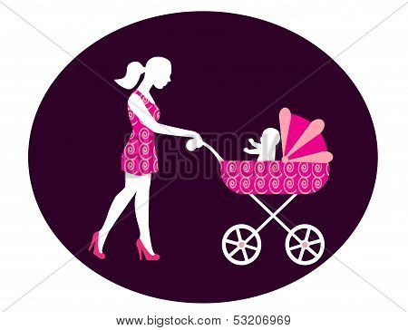 woman with a stroller
