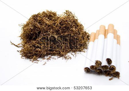 Cigarettes with darning tobacco