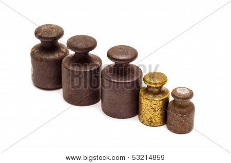 Five Calibration Weights In Row