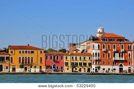 Colorful homes in Venice, Italy