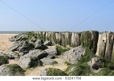 breakwater on the beach