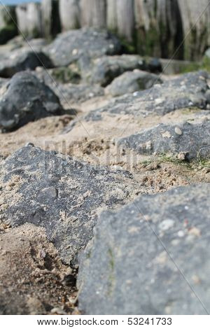 breakwater on the beach