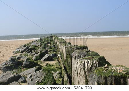 breakwater on the beach