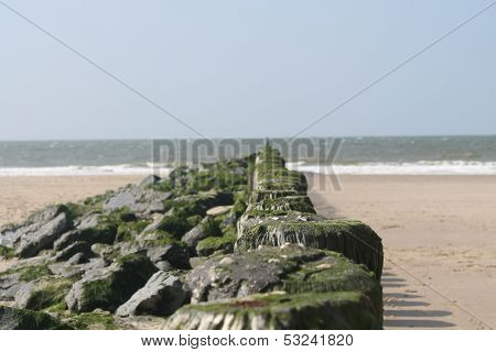 breakwater on the beach