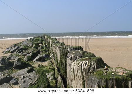 breakwater on the beach