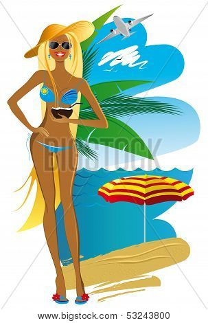 Woman On The Beach
