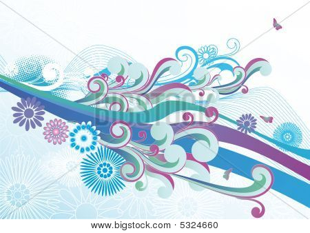 Blue Retro Wind