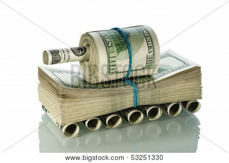 Tank made of money