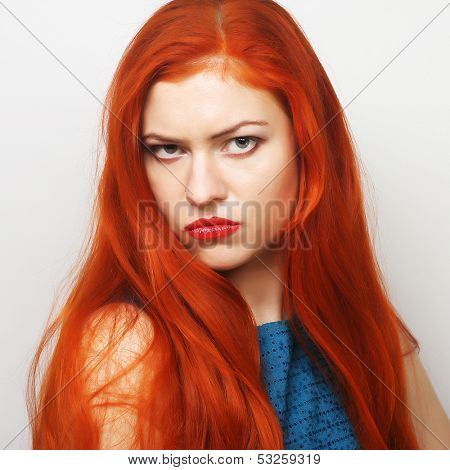 Portrait of dissatisfied young woman